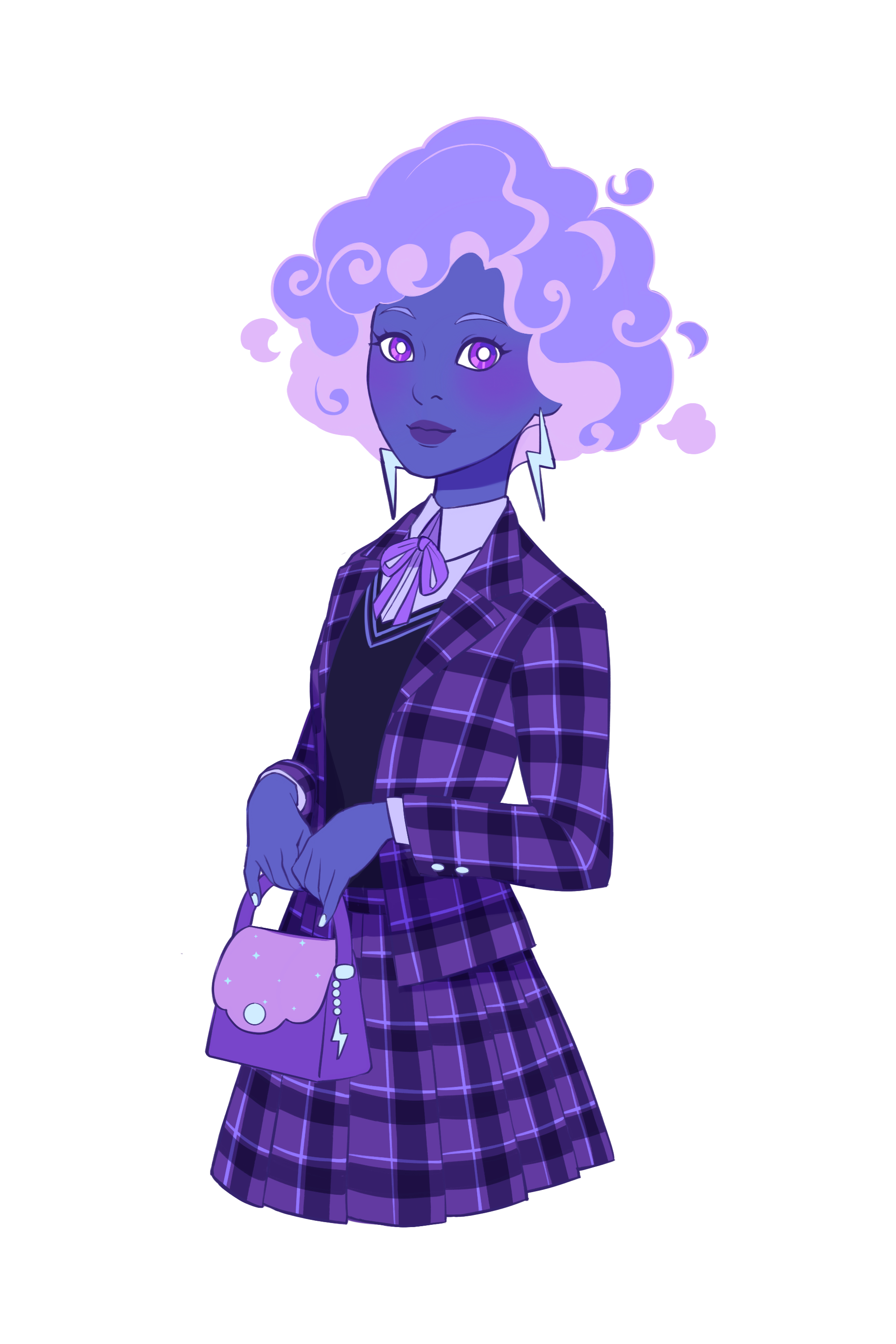 Sami Haddad character art from Skycadia, a Daggerheart actual play