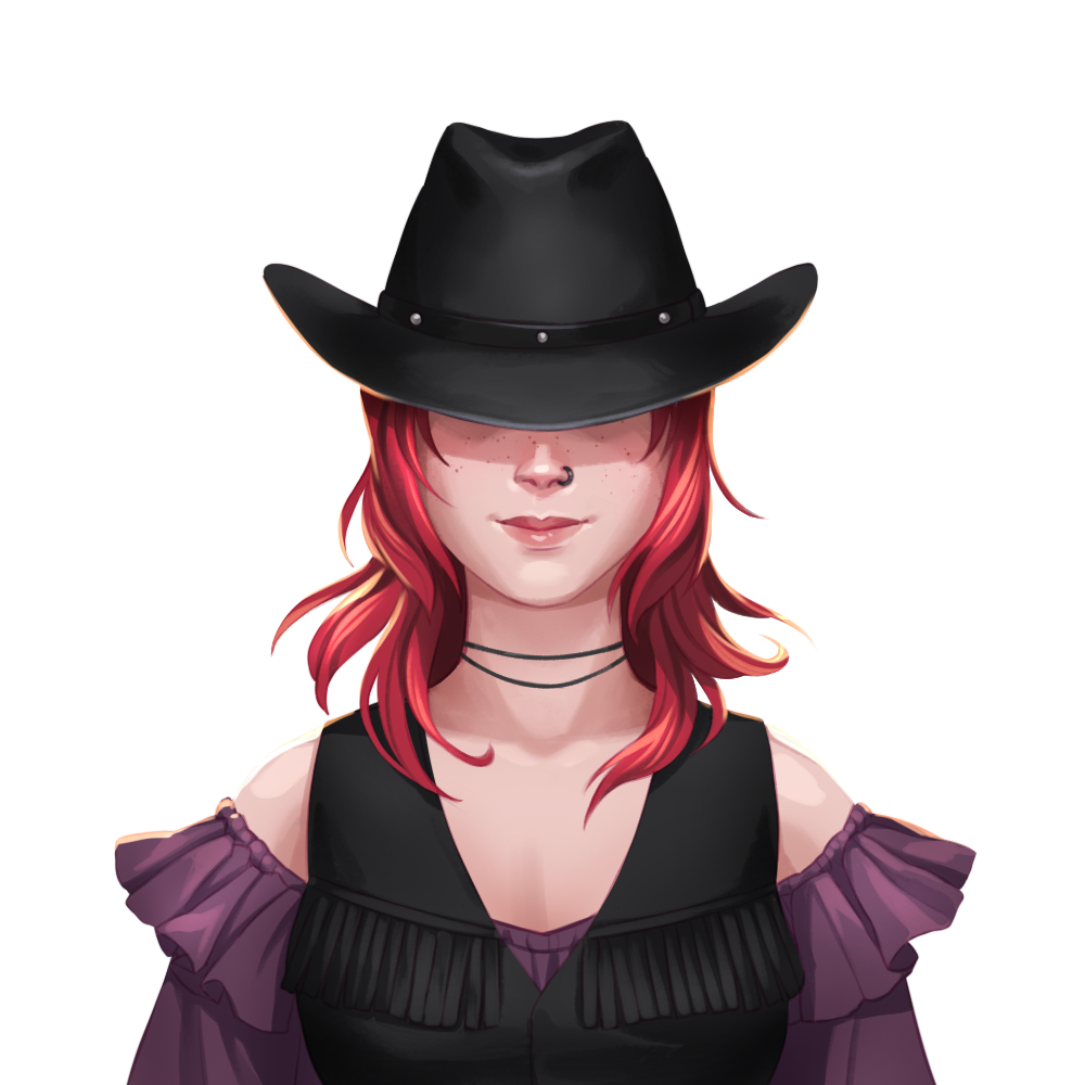 Kylie's Storyteller character art from Sirens of Sundown, a Daggerheart actual play